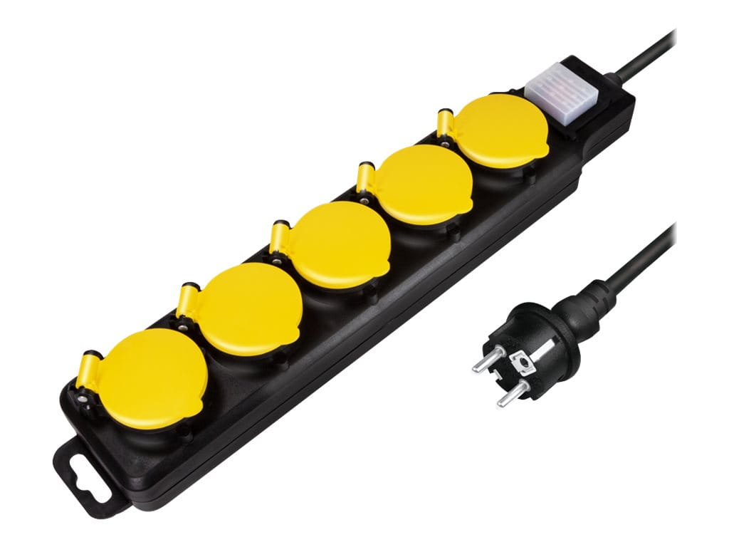 LogiLink Steckdosenleiste - Wechselstrom 250 V - 3680 Watt - Ausgangsanschlüsse: 5 (5 x Stecker CEE 7/3)