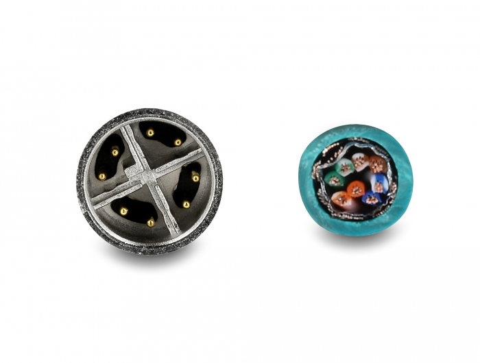 Delock Patch-Kabel - 8 pin M12-X (M) zu ohne Stecker