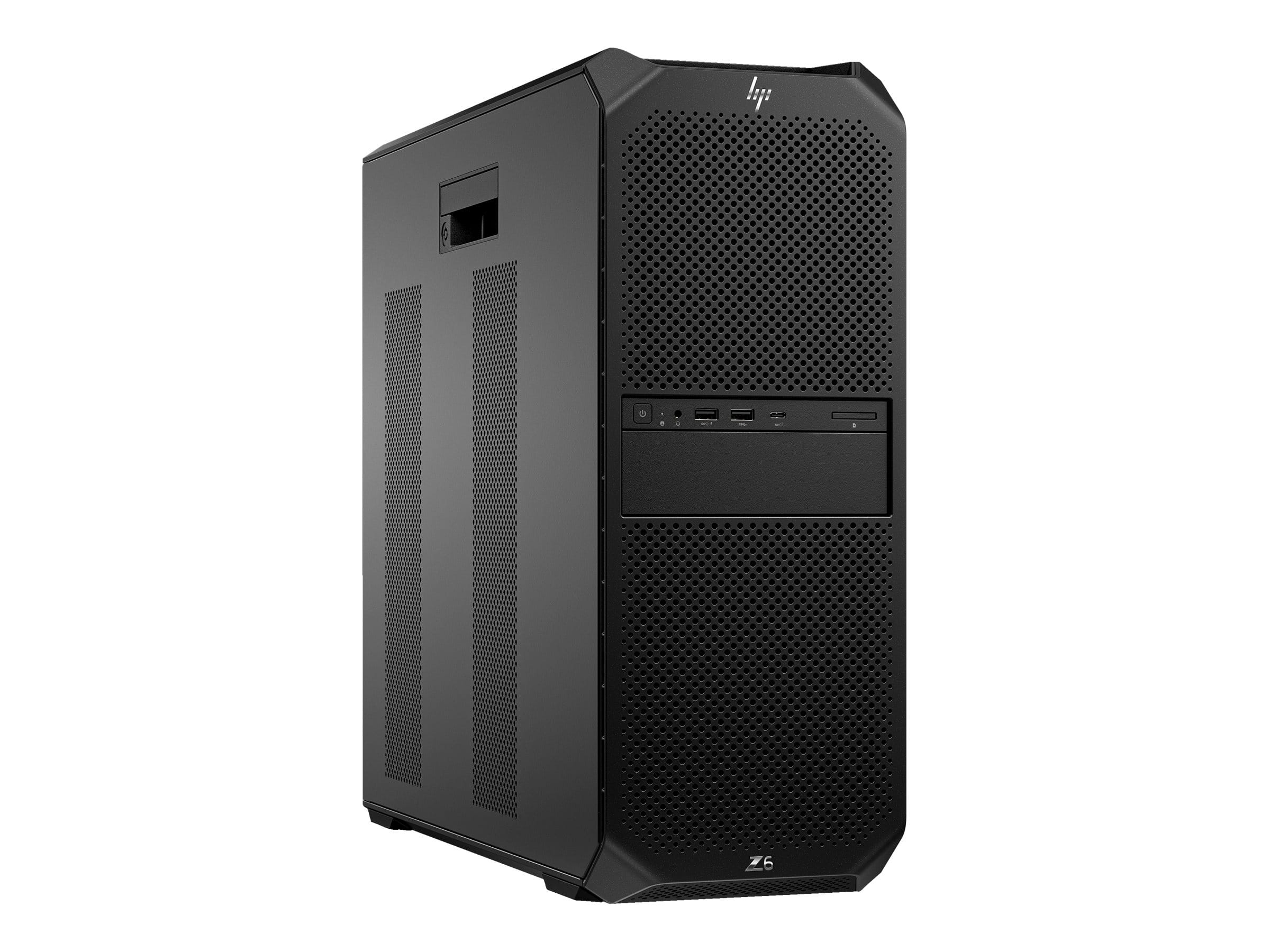 HP Workstation Z6 G5 A - Tower - 4U - 1 x Ryzen ThreadRipper PRO 7955WX / 4.5 GHz - RAM 64 GB - SSD 2 TB - HP Z Turbo Drive, NVMe, TLC - keine Grafiken - 1GbE - Win 11 Pro - Monitor: keiner - Tastatur: Deutsch - Schwarz - mit HP 1 Jahr Wolf Pro Security 