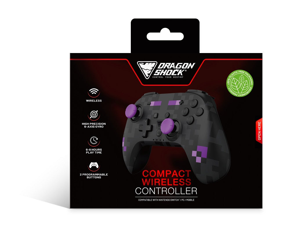 DragonShock PopTop, Gamepad, Nintendo Switch, PC, D-Pad, Home button, Turbo-Taste, Reset-Taste, Schaltfläche Start, Analog / Digital, Kabellos, Bluetooth