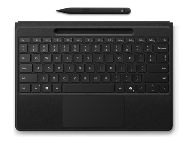 Microsoft Surface Pro 13-inch Keyboard - Tastatur - mit Stiftaufbewahrung - mit Touchpad, Beschleunigungsmesser, Surface Slim Pen 2 Ablage- und Ladeschale - QWERTY - Portugiesisch - Schwarz - für Microsoft Surface Pro 8, Pro 8 for Business, Pro 9, Pro 9