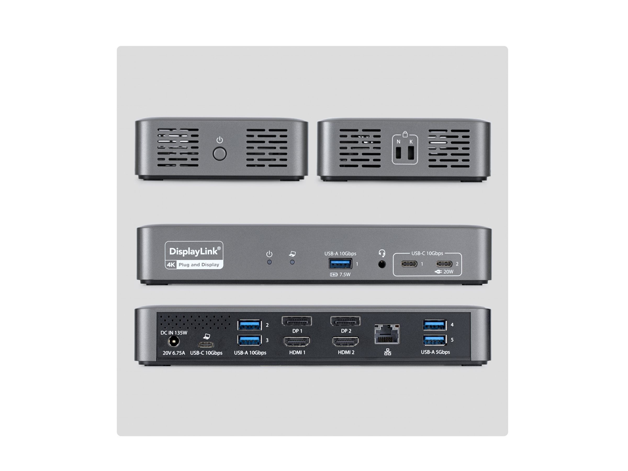 StarTech.com Startech - Dockingstation - USB-C 3.2 Gen 2