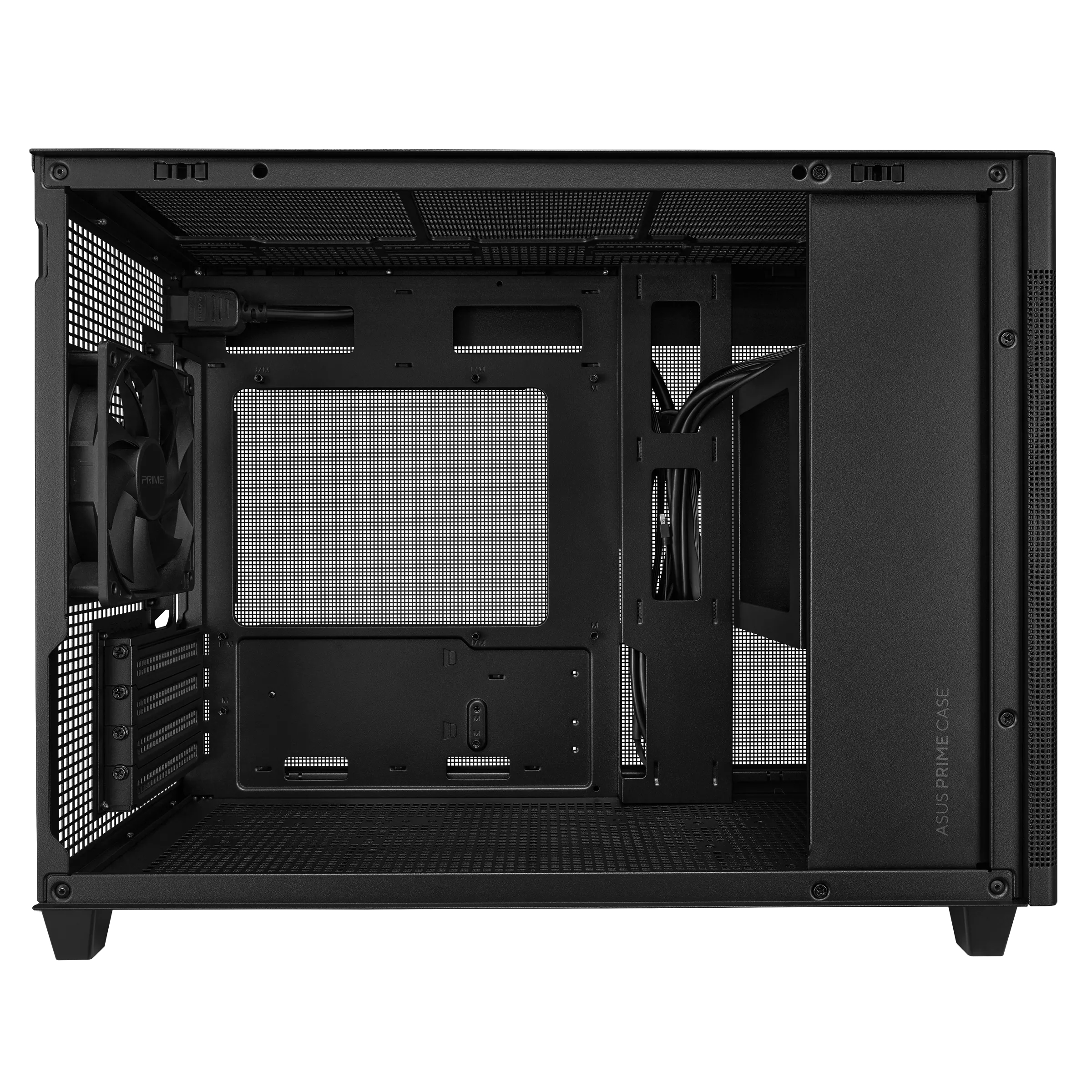 ASUS Prime AP201 - Kleiner Turm - micro ATX - Seitenteil mit Fenster (gehärtetes Glas)