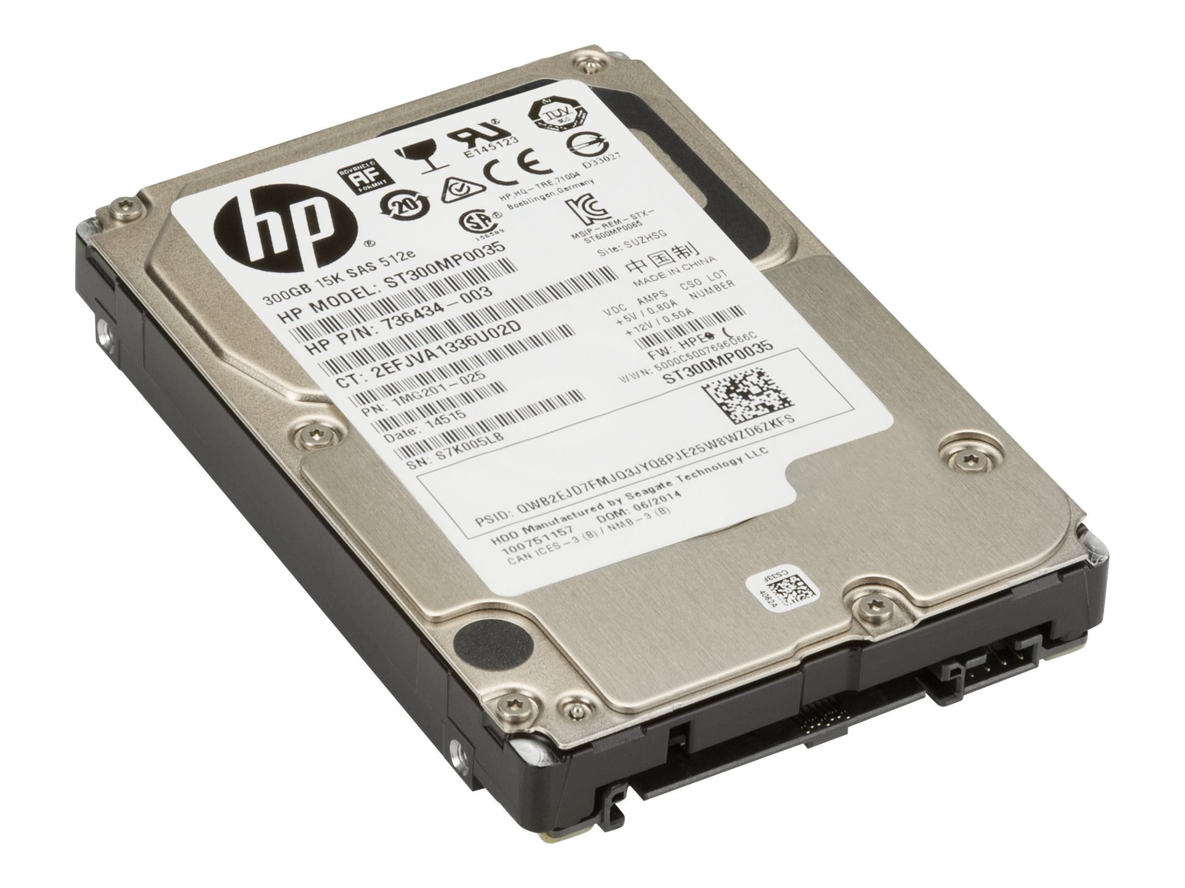 HP Enterprise - Festplatte - 300 GB - 2.5" SFF (6.4 cm SFF)