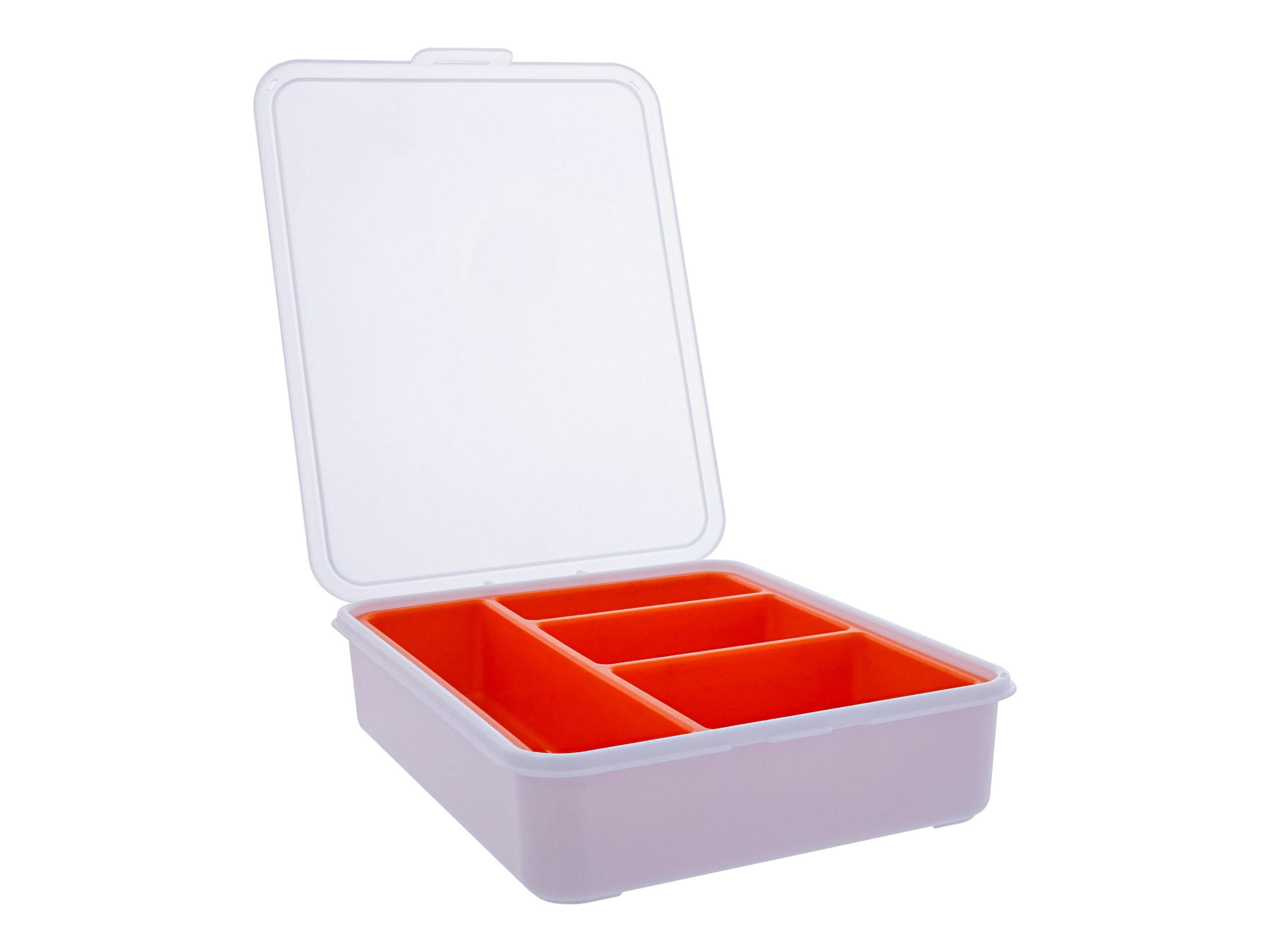 InLine Kleinteilebox - 4 Fächer - Abmessungen: 180x140x40mm - orange