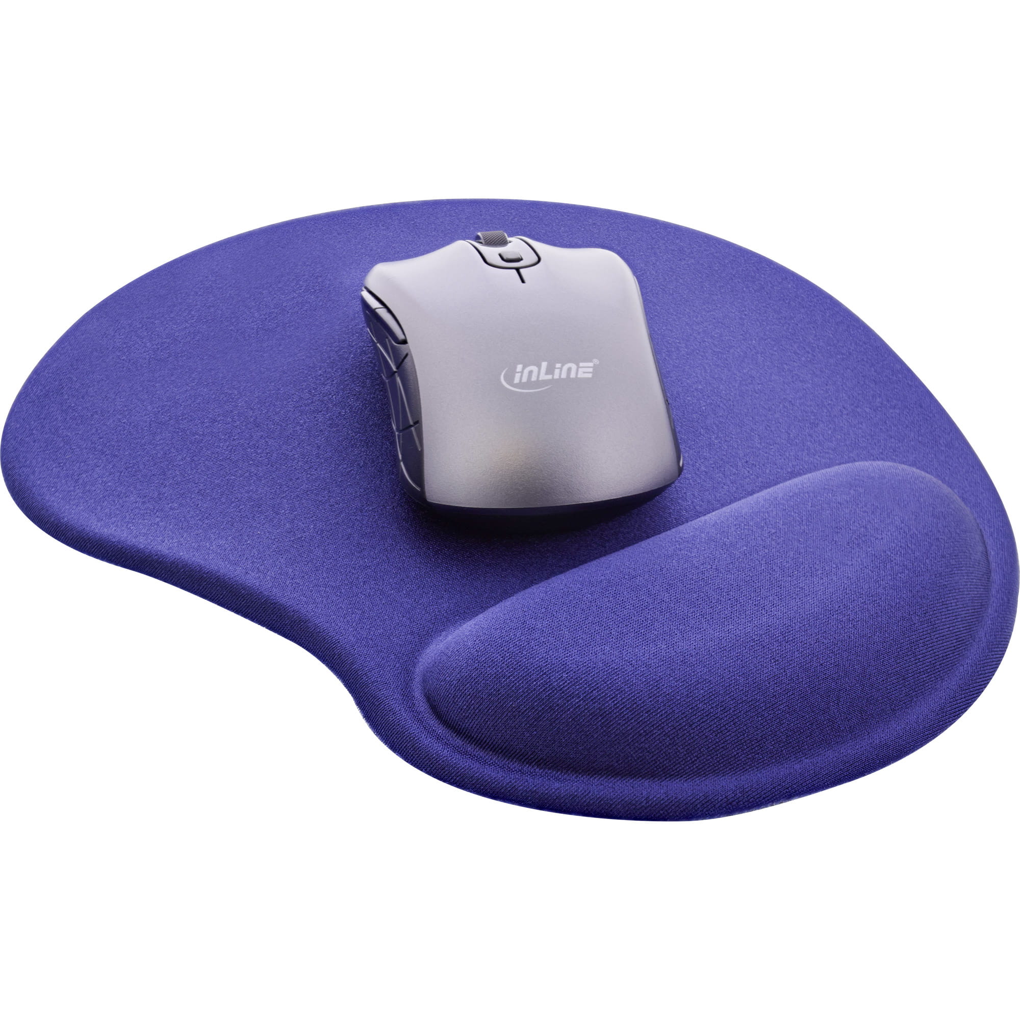 InLine Maus-Pad - mit Gel Handballenauflage - 230x205x20mm - blau