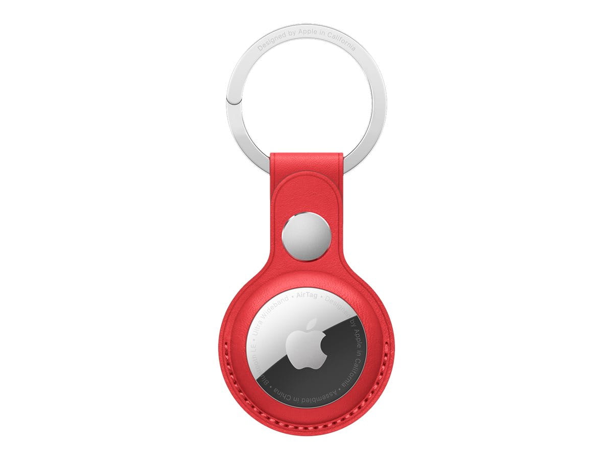 Apple (PRODUCT) RED - Tasche für Airtag - rostfreier Stahl, Leder