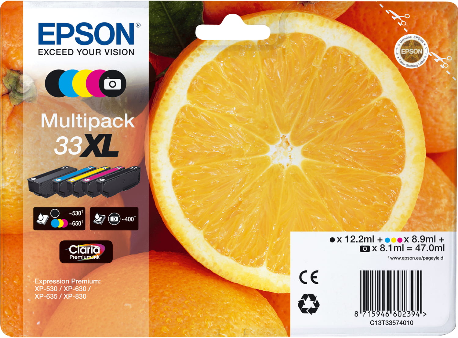 Epson 33XL Multipack - 5er-Pack - 47 ml - XL