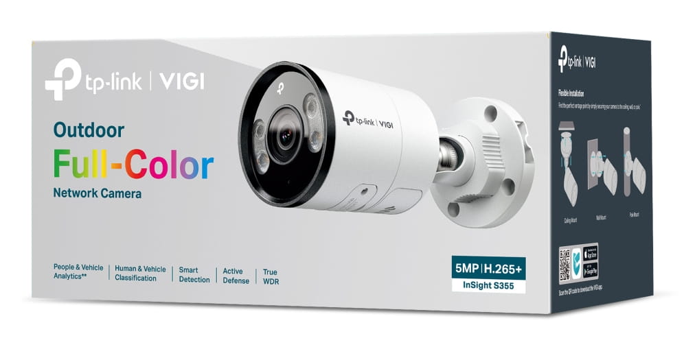 TP-LINK VIGI InSight S355 V1 - Netzwerk-Überwachungskamera - Kugel - Außenbereich - wasserfest - Farbe (Tag&Nacht)
