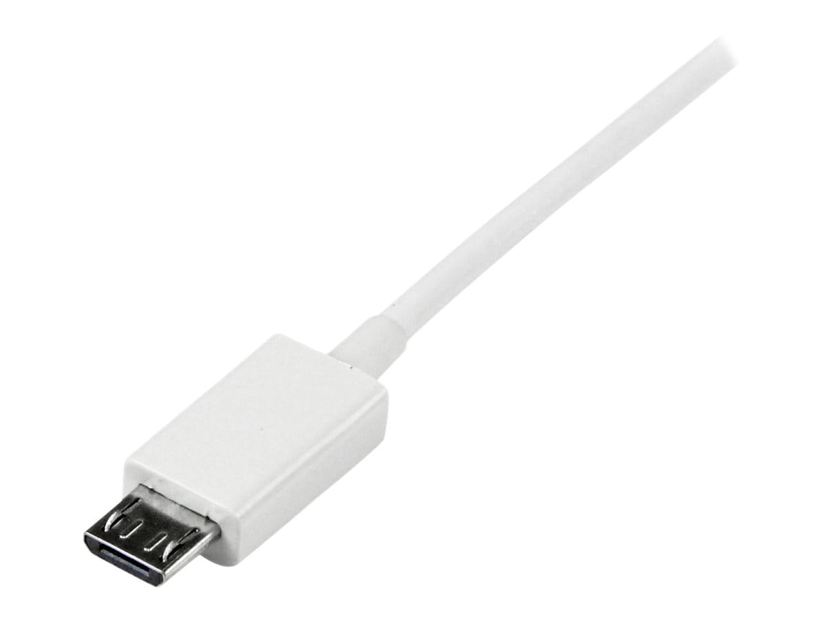 StarTech.com 50cm USB 2.0 A auf Micro USB B Kabel - USB A / Micro B Datenkabel / Anschlusskabel - Weiß - USB-Kabel - Micro-USB Typ B (M)