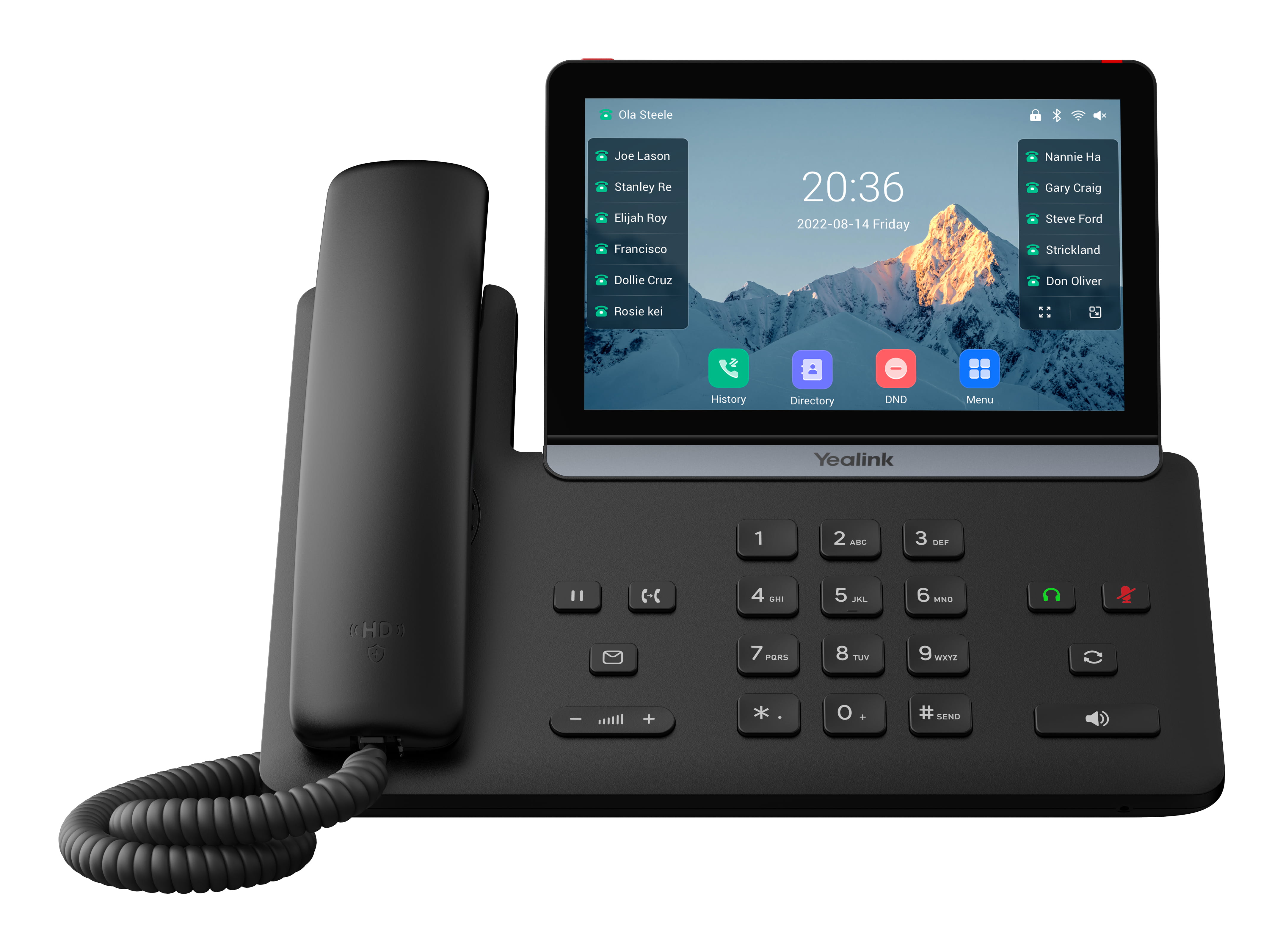 Yealink SIP-T87W - VoIP-Telefon mit Rufnummernanzeige/Anklopffunktion - IEEE 802.11a/b/g/n/ac/ax (Wi-Fi)