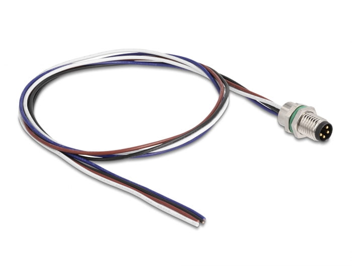 Delock Netzwerkkabel - 4-poliger M8 (M) zu offenes Ende