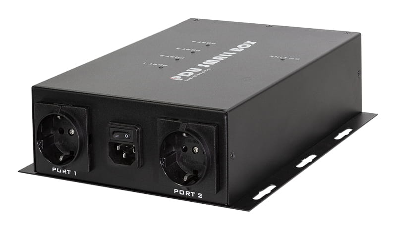 LogiLink PDU4S01, Horizontal/Vertikal, Metall, Schwarz, 4 AC-Ausgänge, Typ F, Typ F