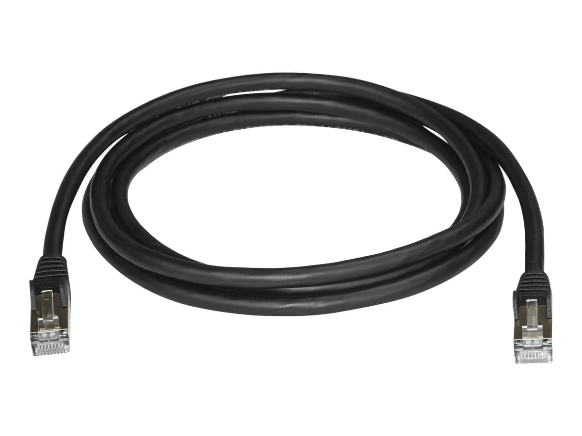 StarTech.com 2m CAT6A Ethernet Cable, 10 Gigabit Shielded Snagless RJ45 100W PoE Patch Cord, CAT 6A 10GbE STP Network Cable w/Strain Relief, Black, UL Certified Wiring/TIA - Category 6A - 26AWG (6ASPAT2MBK)