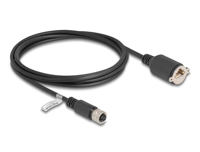 Delock Netzwerkkabel - 4-polig M12-D (W) zu RJ-45 (W)