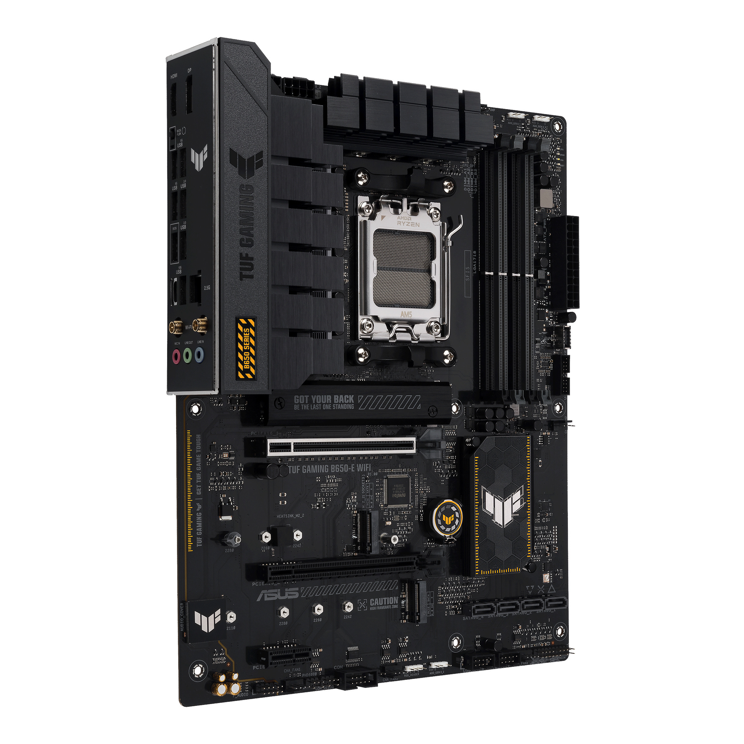 ASUS TUF GAMING B650-E WIFI - Motherboard - ATX - Socket AM5 - AMD B650 Chipsatz - USB-C Gen2, USB 3.1 Gen 2 - Wi-Fi 6E, Bluetooth - Onboard-Grafik (CPU erforderlich)