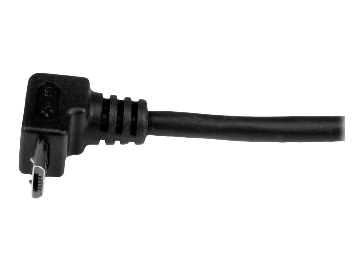 StarTech.com 2m USB 2.0 A auf Micro B Kabel aufwärtsgewinkelt - Schwarz - USB A / Micro B Datenkabel / Anschlusskabel - USB-Kabel - Micro-USB Typ B (M)