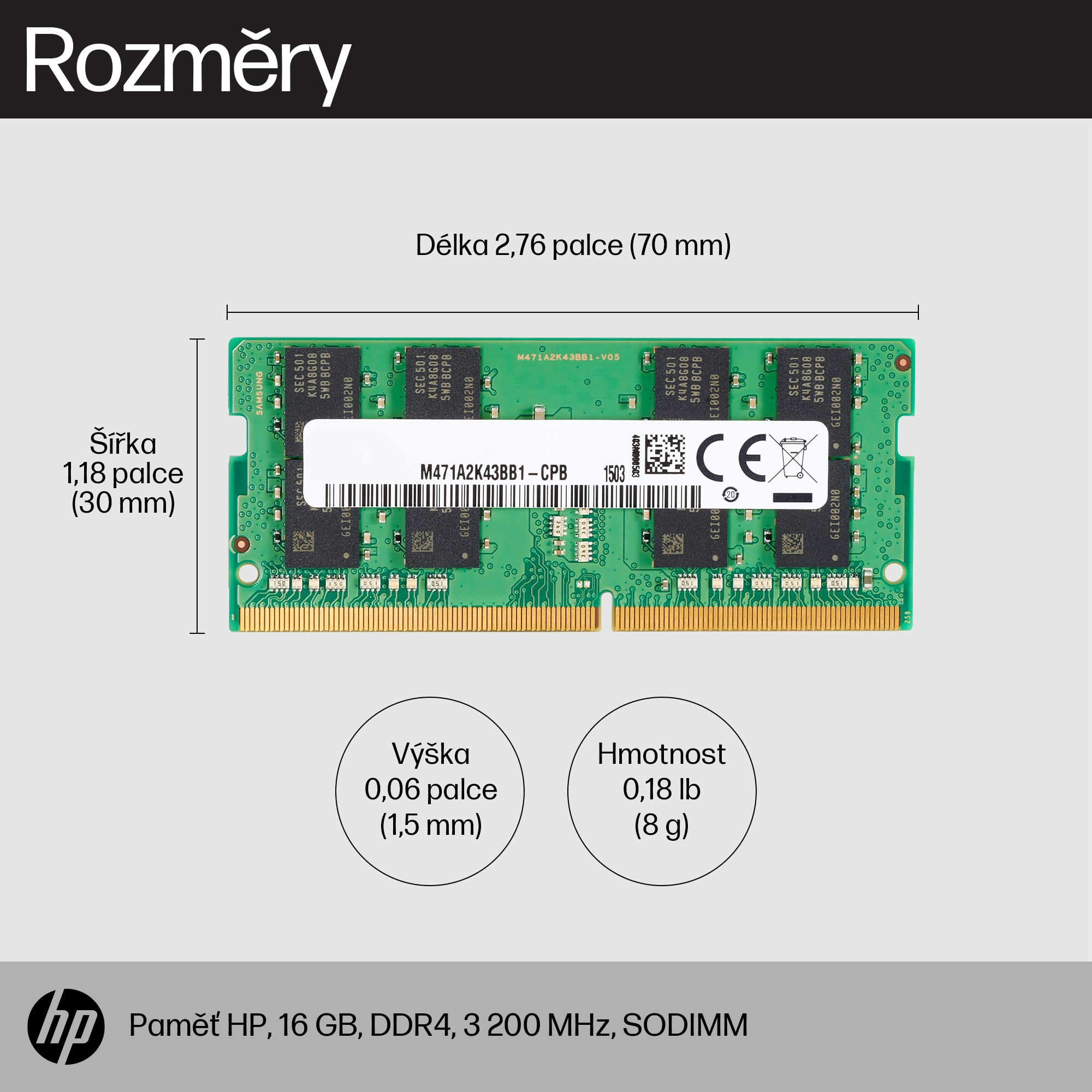 HP  DDR4 - Modul - 16 GB: 1 x 16 GB - SO DIMM