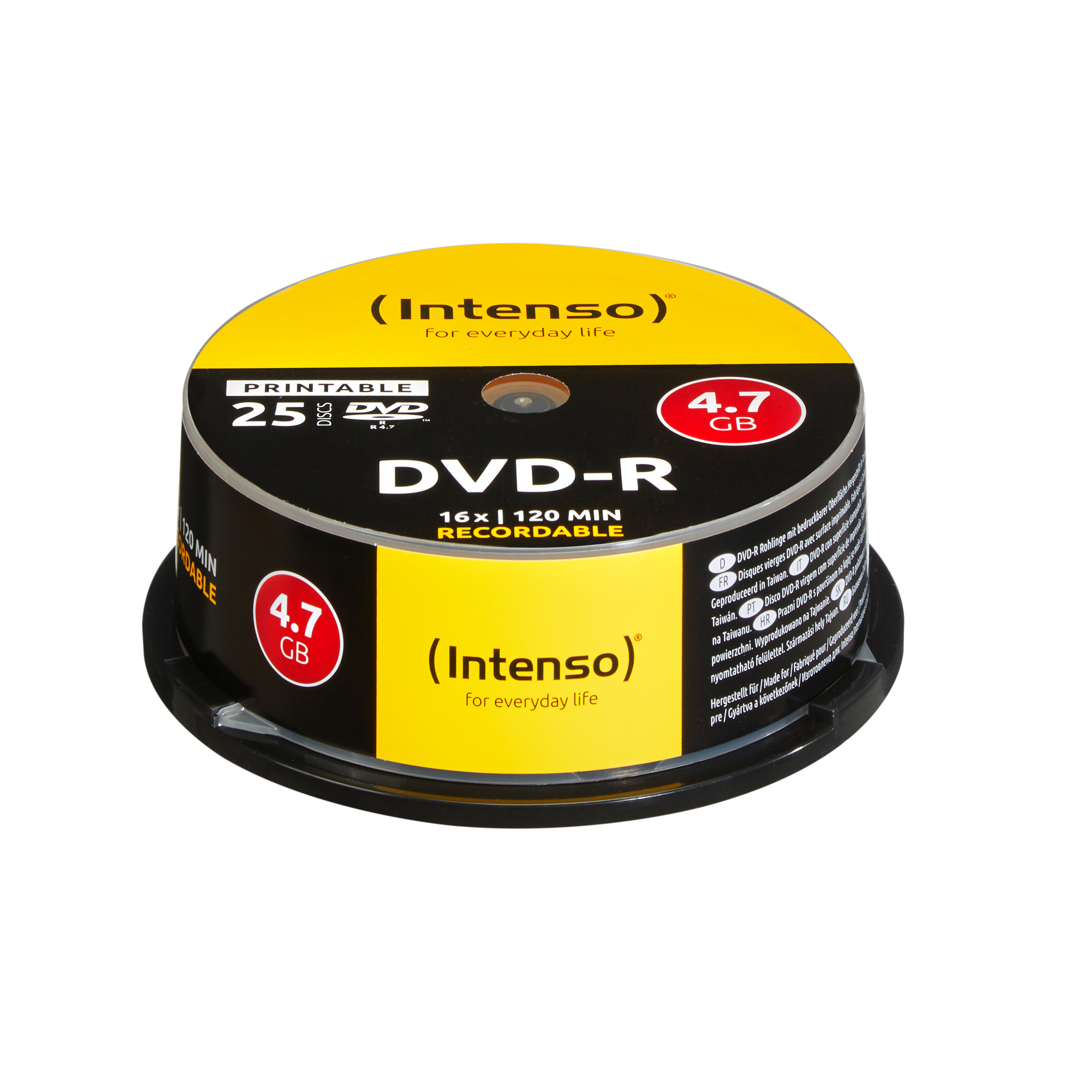 Intenso 25 x DVD-R (G) - 4.7 GB 16x - mit Tintenstrahldrucker