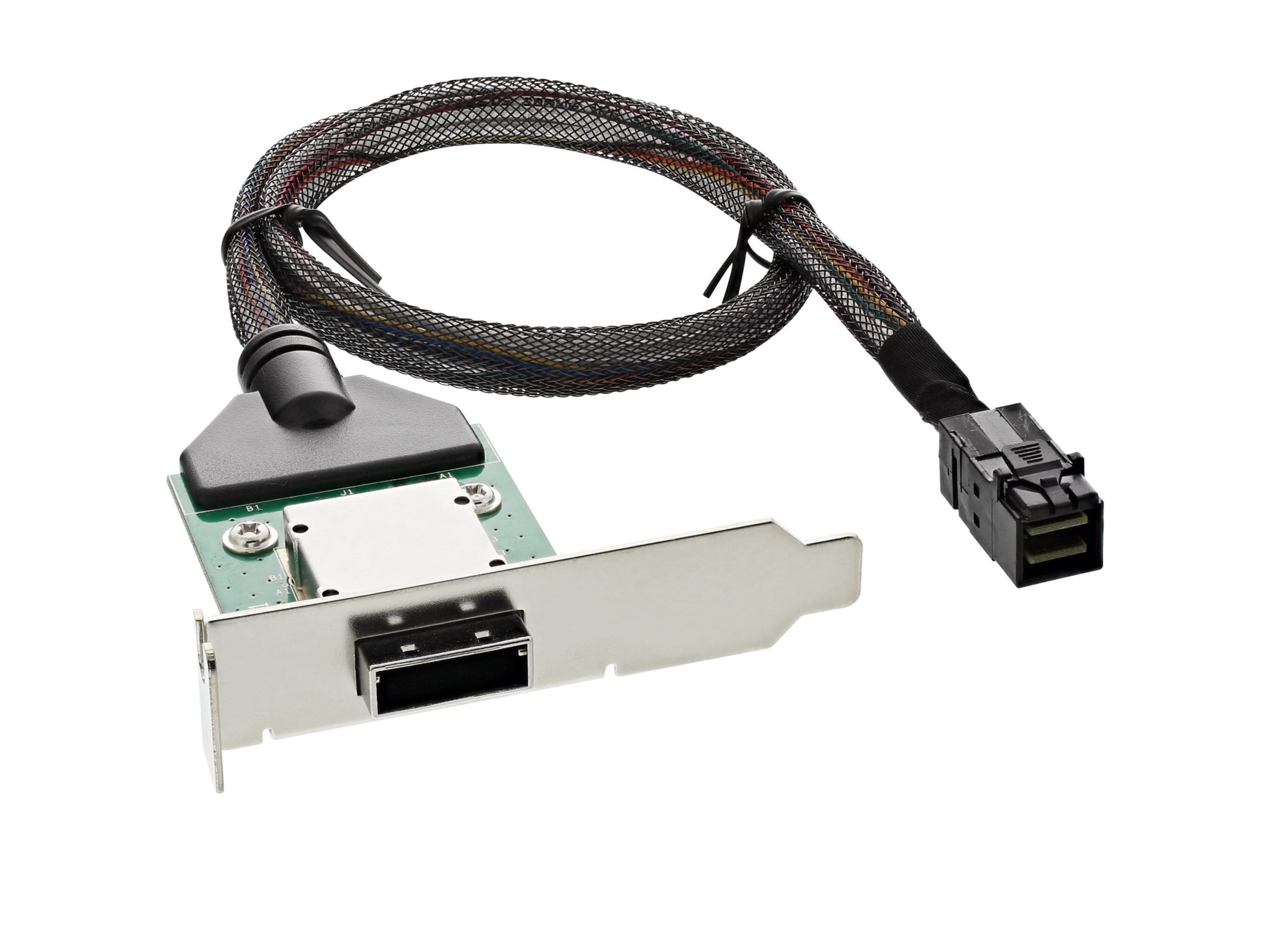 InLine SAS HD LP PCI Slotblech m. Kabel - ext. SFF-8088 auf int. SFF-8643 - 0,75m