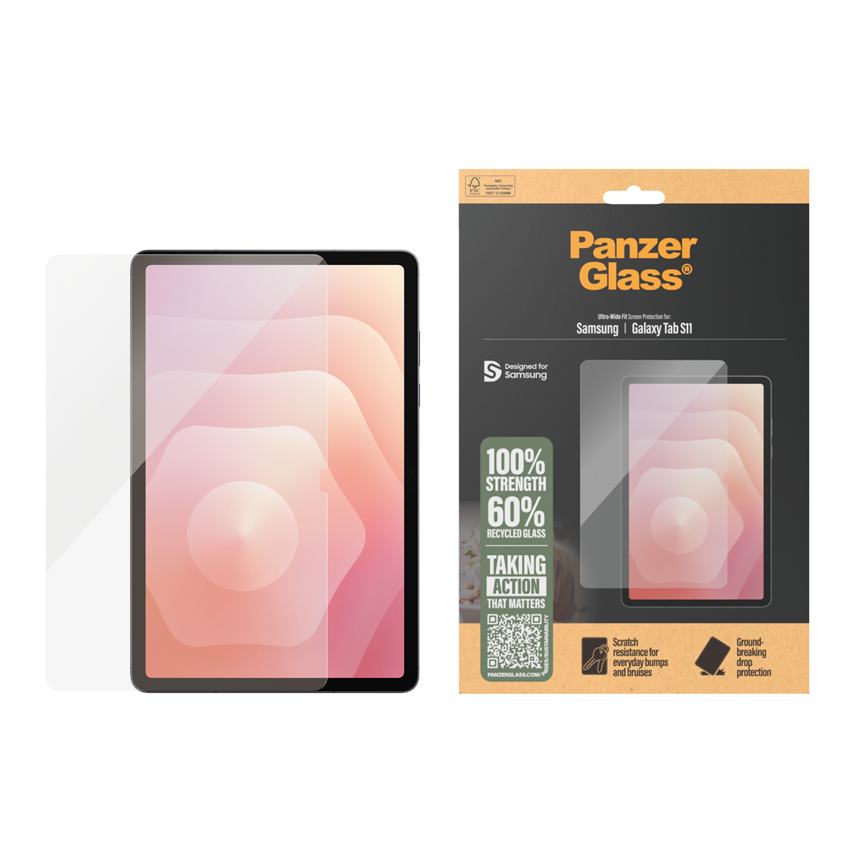 PanzerGlass Bildschirmschutz für Tablet - ultrabreite