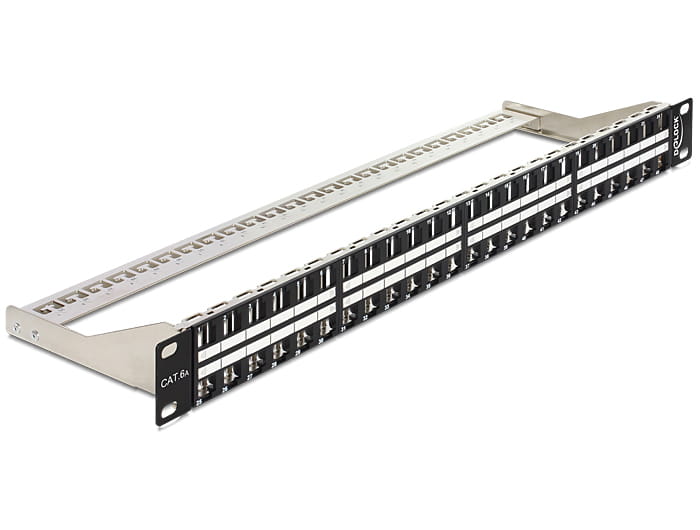 Delock Keystone Patch Panel - Patch Panel - Schwarz - 1U - 48.3 cm (19")