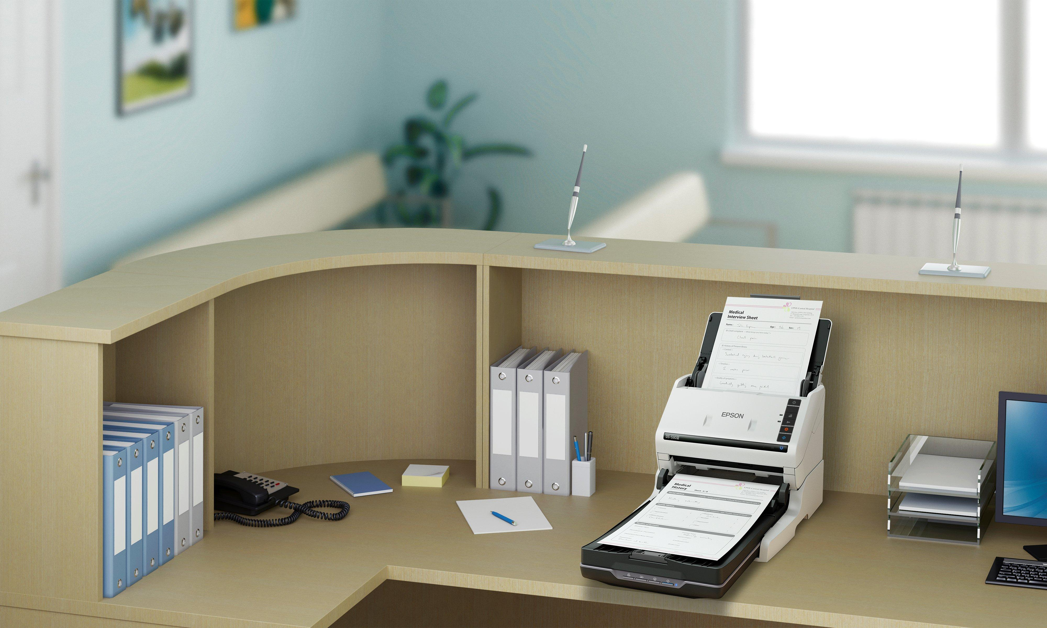 Epson WorkForce DS-530III, 215,9 x 6096 mm, 600 x 600 DPI, 30 Bit, 24 Bit, 8 Bit, 40 Seiten pro Minute