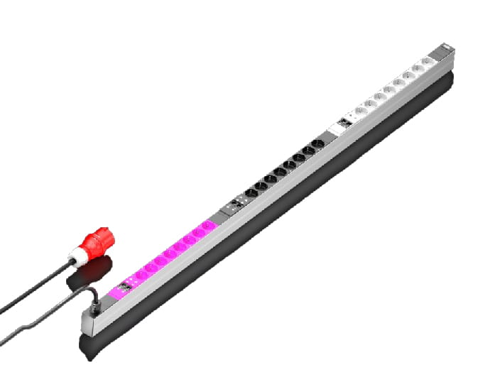 Rittal PDU Basic - Stromverteilungseinheit - Wechselstrom 90-260 V - 22 kW - 3 Phasen - Ausgangsanschlüsse: 24 (24 x CEE 7/3)