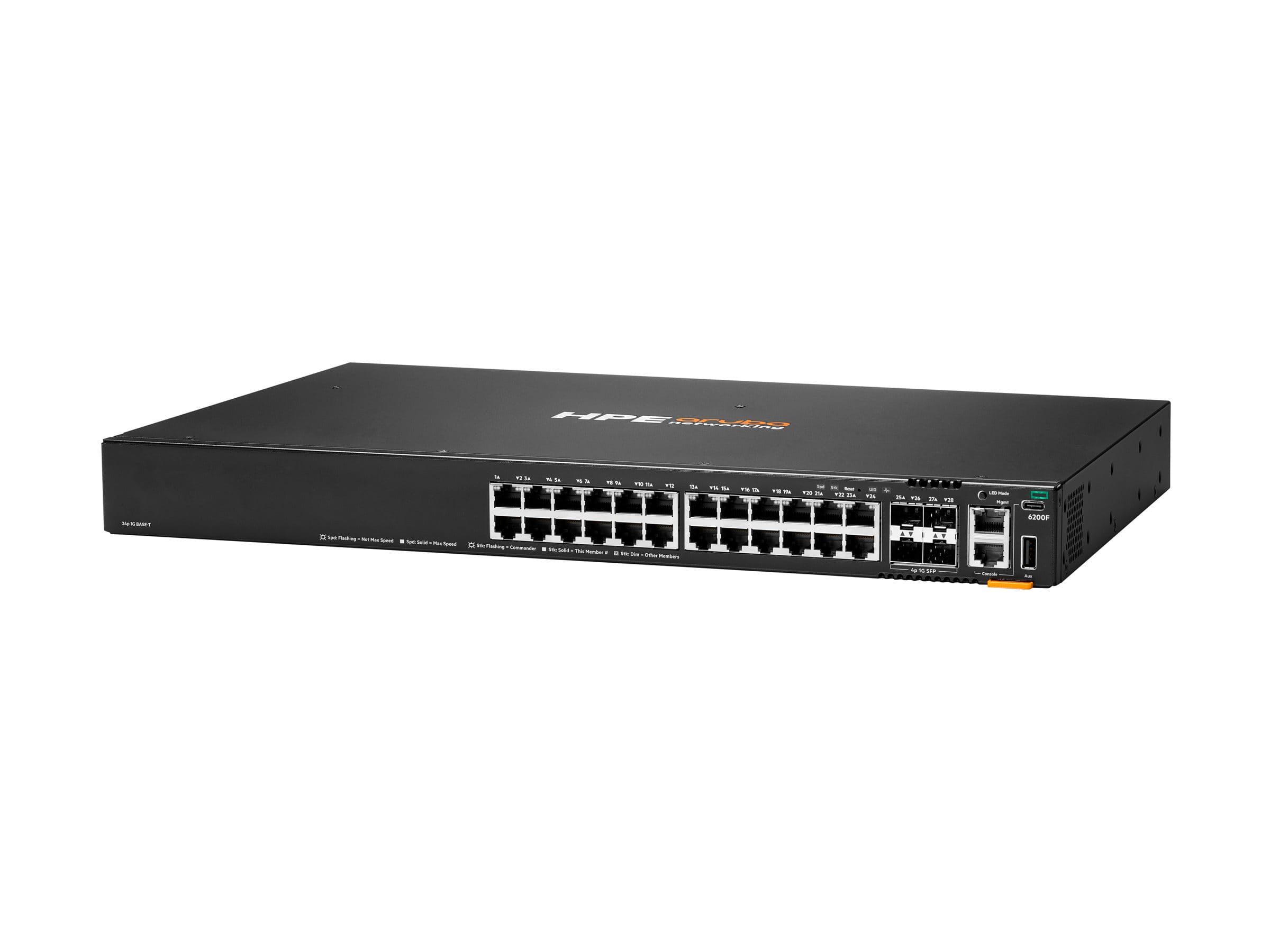 HPE Aruba Networking CX 6200F 24G 4SFP Switch - managed