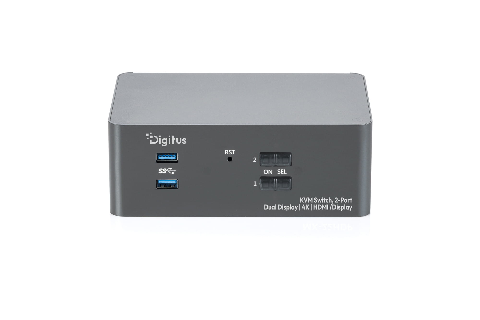 DIGITUS KVM-Switch, 2-Port, Dual-Display, 4K, HDMI/DisplayPort
