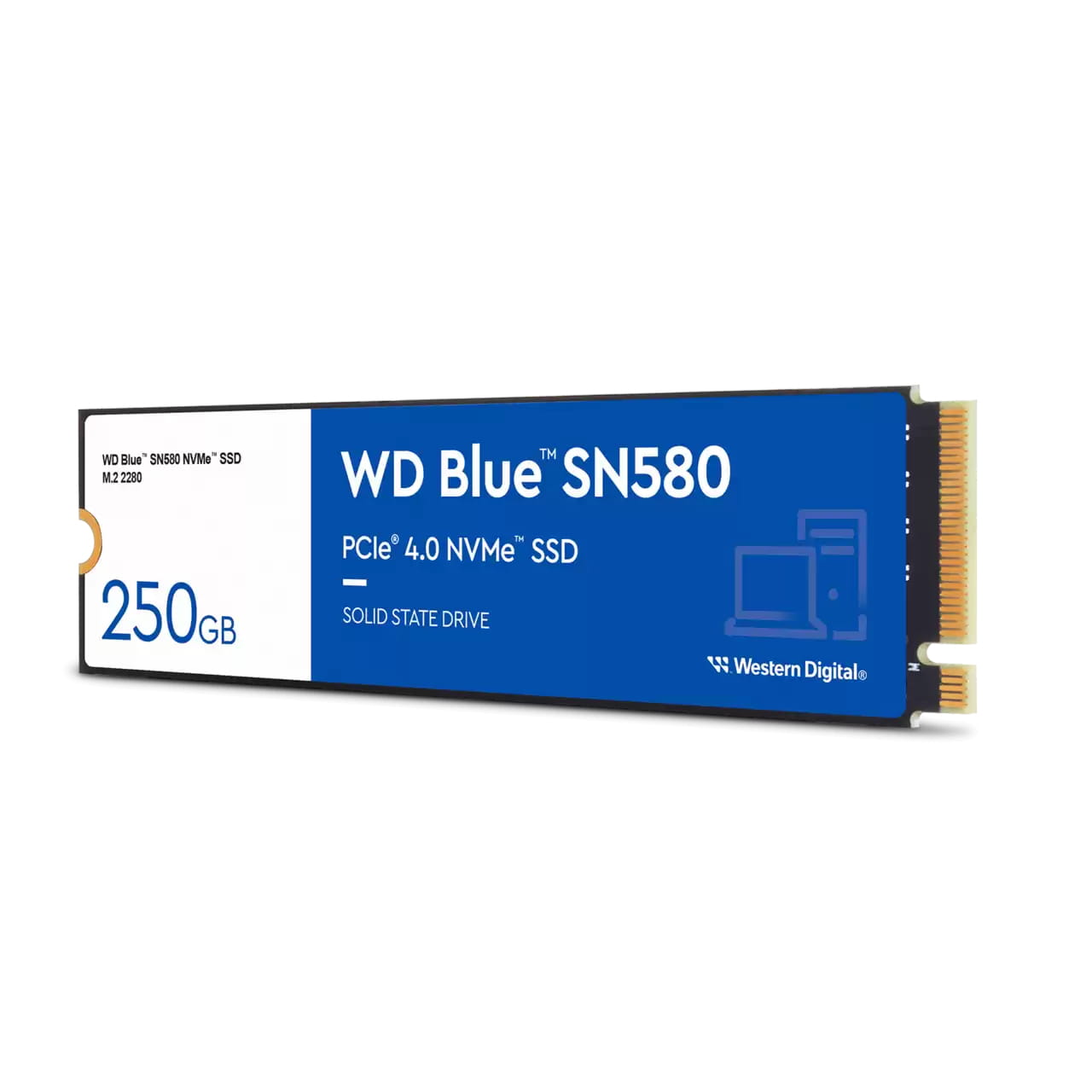 WD Blue SN580 - SSD - 2 TB - intern - M.2 2280 - PCIe 4.0 x4 (NVMe)