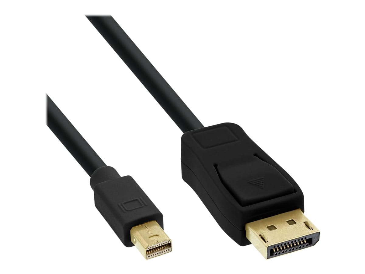 InLine Mini DisplayPort zu DisplayPort Kabel - schwarz - 0,3m