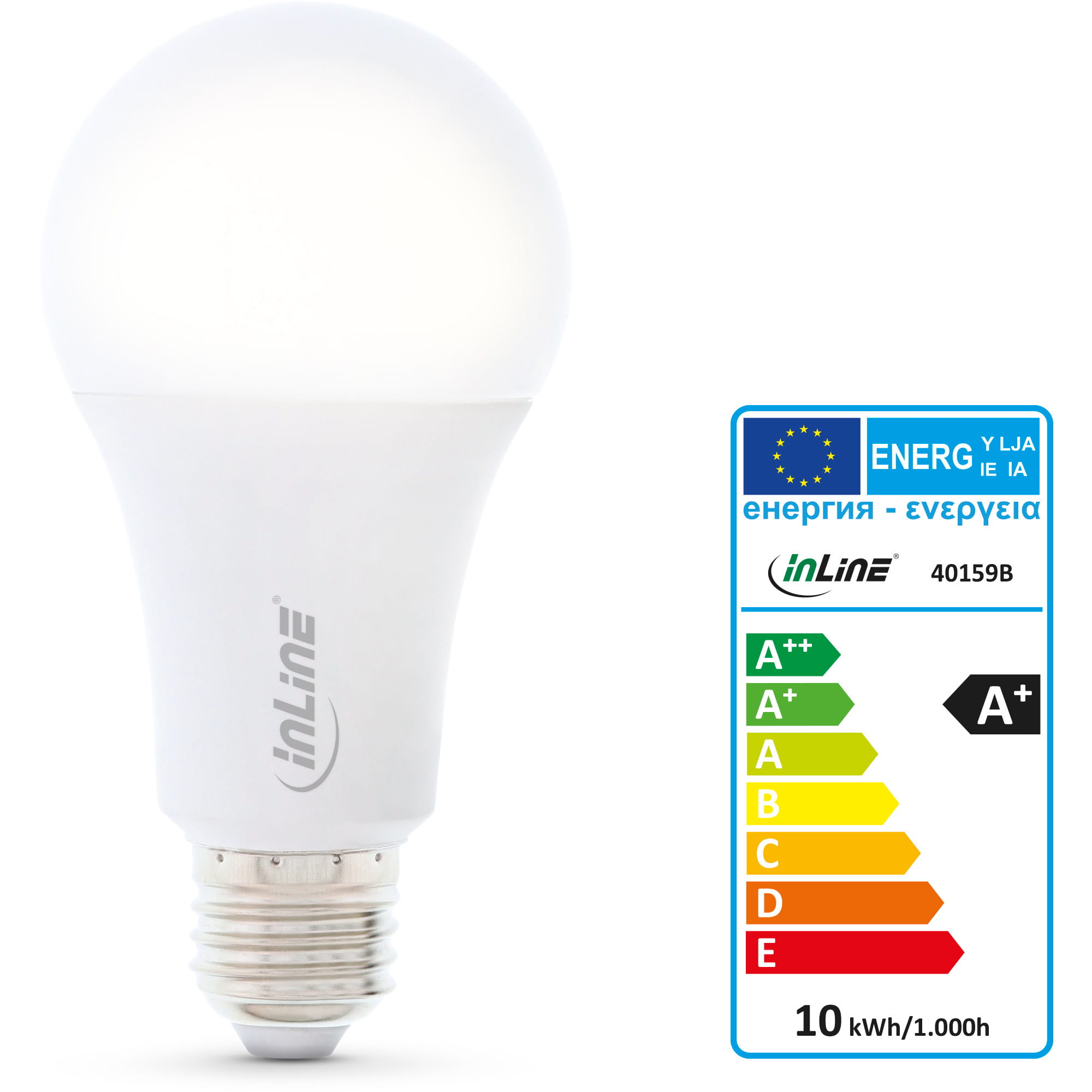 InLine SmartHome LED Lampe RGB E27 - 900LM