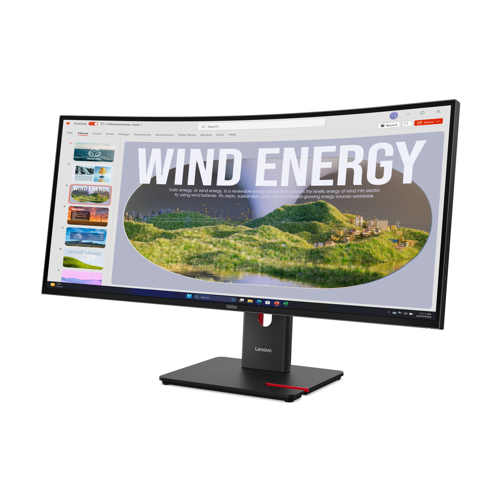 Lenovo ThinkVision T34WD-40 - LED-Monitor - gebogen - 86.4 cm (34")