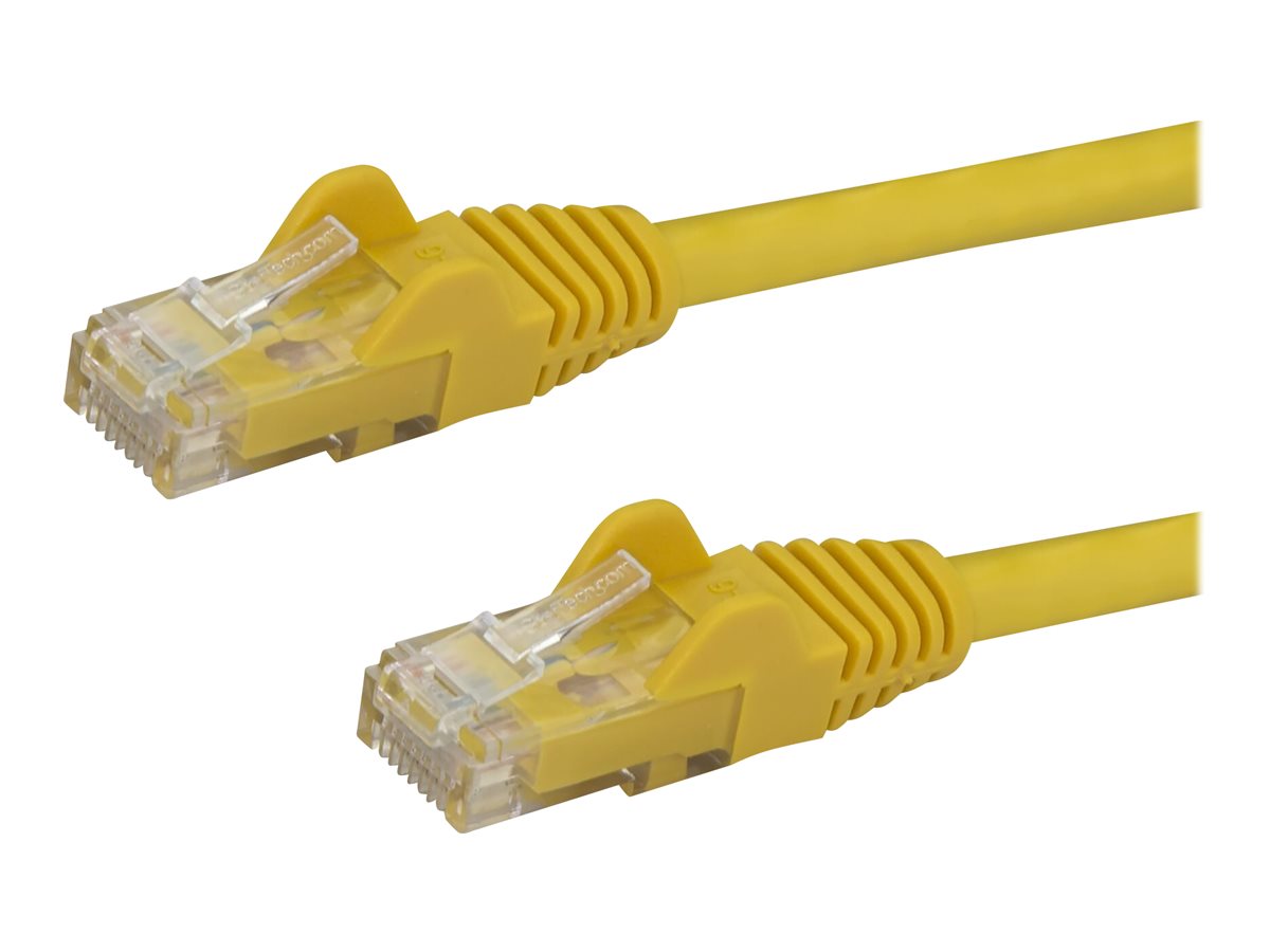 StarTech.com Startech 10m CAT6 Ethernet Cable, 10 Gigabit Snagless RJ45 650MHz 100W PoE Patch Cord, CAT 6 10GbE UTP Network Cable w/Strain Relief, Yellow, Wiring is UL Certified/TIA - Category 6 - 24AWG (N6PATC10MYL)