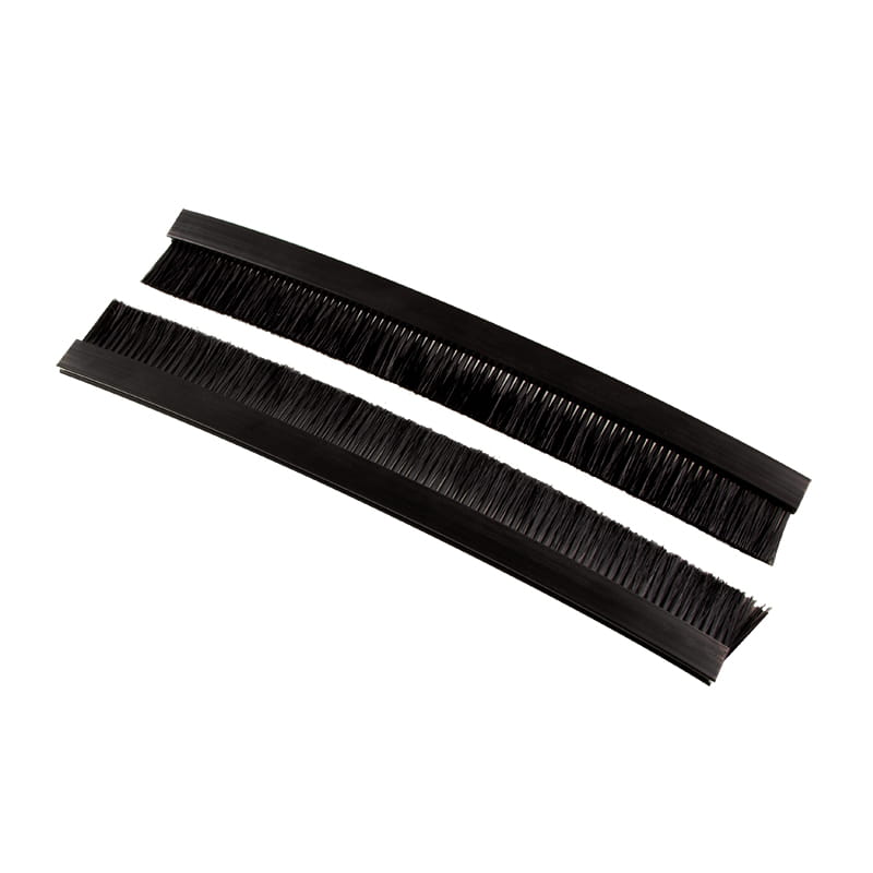 LogiLink Kabeleingangsbürste - Rack montierbar - Schwarz, RAL 9005 - 14.5 cm (Packung mit 2)