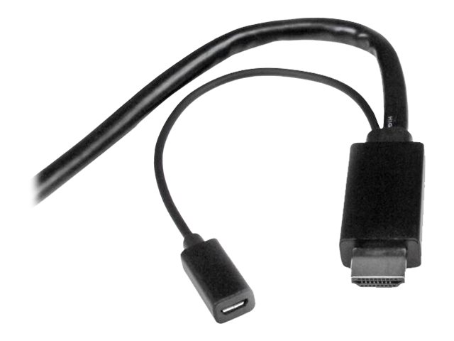 StarTech.com 2m HDMI, DisplayPort oder Mini DisplayPort auf HDMI Konverter Kabel - HDMI, DP oder Mini DP zu HDMI Adapterkabel - Videoadapter - HDMI, DisplayPort, Mini DisplayPort männlich zu HDMI, Mikro-USB Typ B (nur Strom)