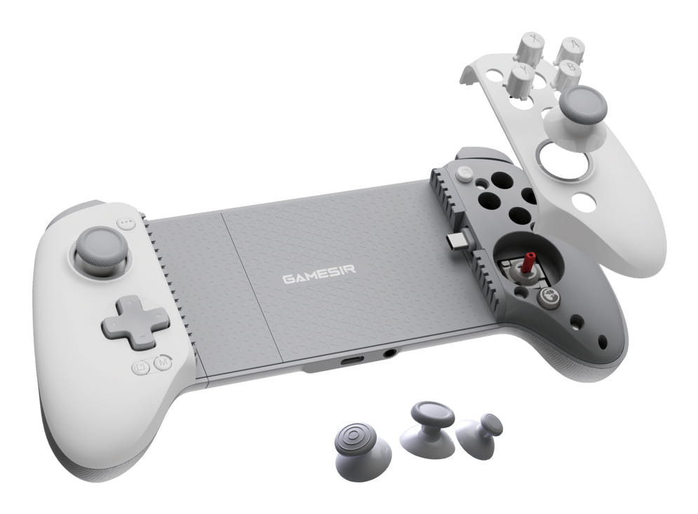 GameSir GSG8BT004, Gamepad, Android, iOS, Nintendo Switch, PC, D-Pad, Home button, Schaltfläche Auswählen, Schaltfläche Start, Schaltfläche Optionen,..., Verkabelt & Kabellos, Bluetooth/USB, Weiß