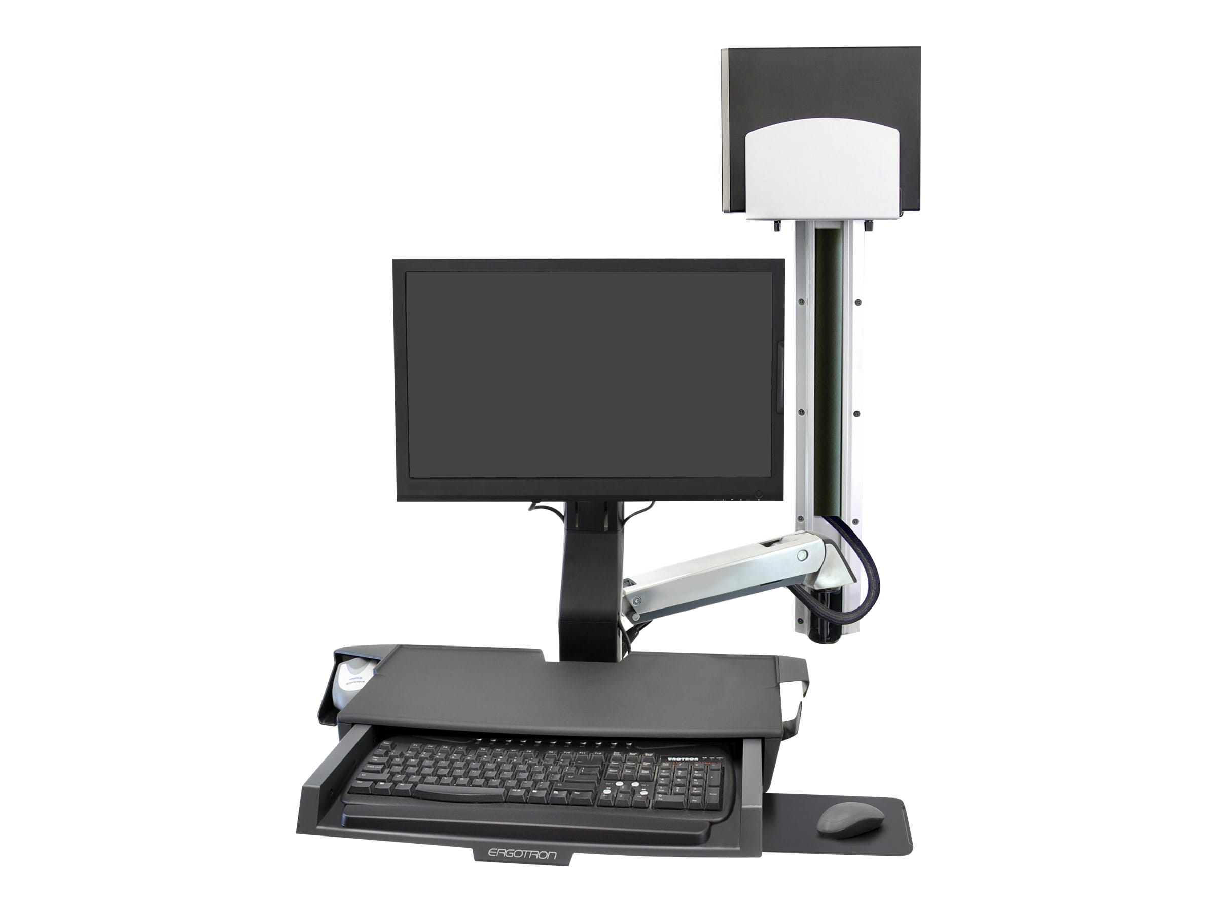 Ergotron Befestigungskit (CPU-Halter, 2 Schienenabdeckungen, 2 Kabelkanäle, Wandschienenhalterung, Maus-Shelf, Handgelenkkissen, VESA-Adapter, Tastatur-Tablett, einstellbarer Monitorarm, Wandschiene 34", Ablage für Barcode-Scanner und Maus) - für LCD- Ergotron Befestigungskit (CPU-Halter, 2 Schienenabdeckungen, 2 Kabelkanäle, Wandschienenhalterung, Maus-Shelf, Handgelenkkissen, VESA-Adapter, Tastatur-Tablett, einstellbarer Monitorarm, Wandschiene 34", Ablage für Barcode-Scanner und Maus) - für LCD-