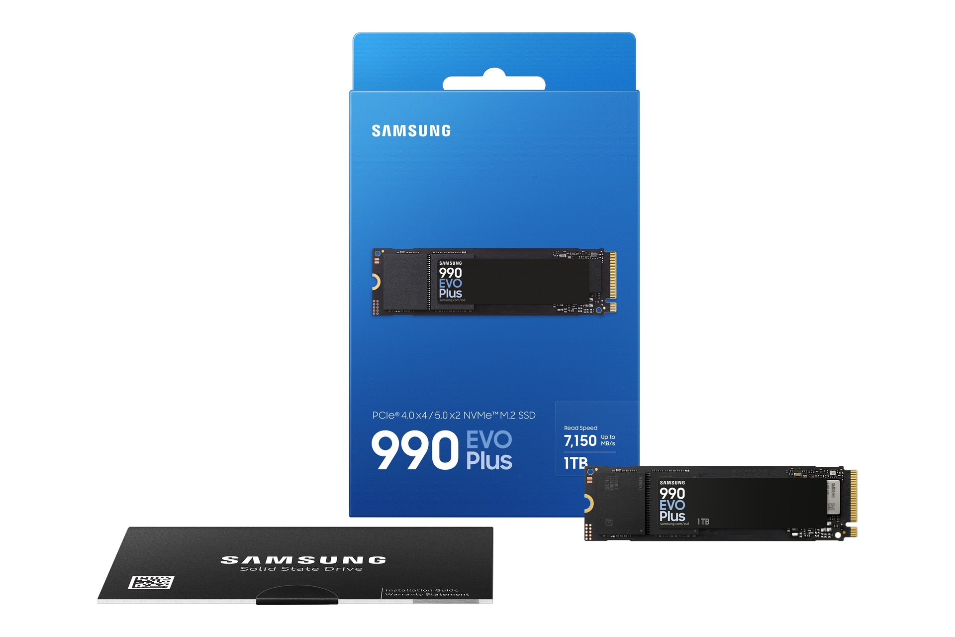 Samsung 990 EVO Plus MZ-V9S1T0 - SSD - verschlüsselt - 1 TB - intern - M.2 2280 - PCIe 5.0 x2 (NVMe)