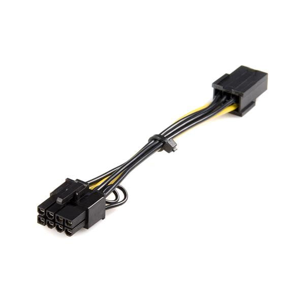 StarTech.com PCI Express 6 Pin auf 8 Pin Adapterkabel - Schwarz - Netzteil - 6-poliges PCIe Power (W)