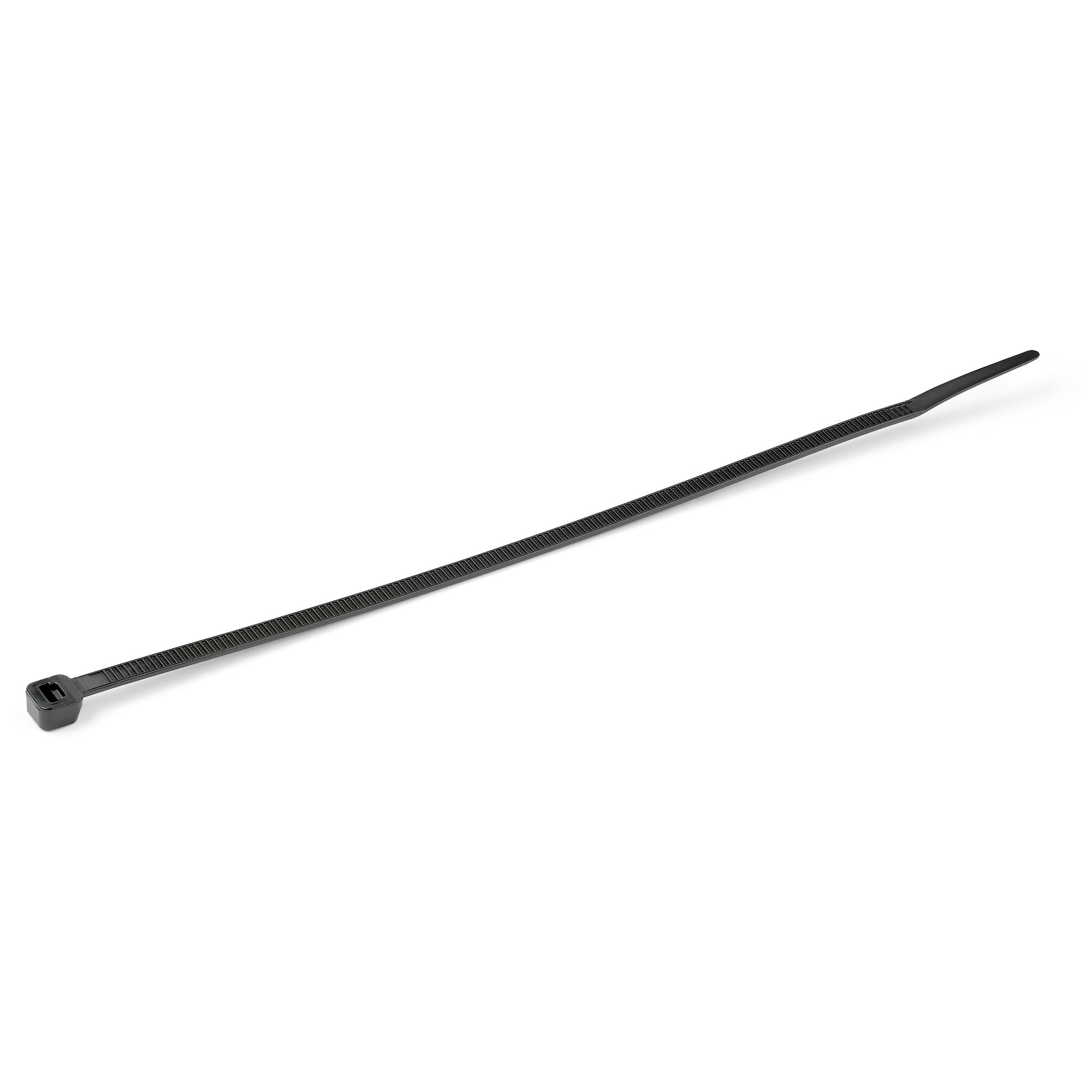 StarTech.com Kabelbinder 254x4 mm, gebogene Spitze, schwarz, 100 Stück - Kabelbinder - 25.4 cm - Schwarz - TAA-konform (Packung mit 100)