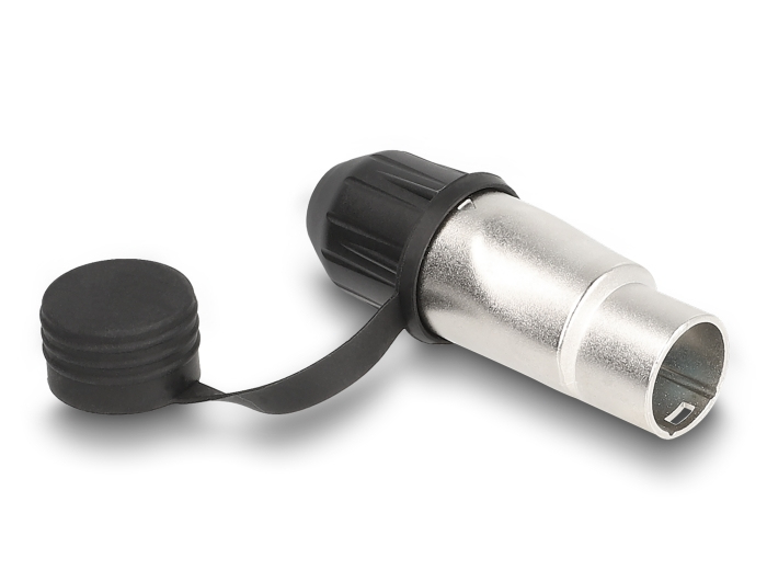 Delock Netzwerkanschluss - RJ-45 (M) zu LSA - CAT 6a - Schutzkappe, robustes Steckverbindergehäuse, staub- und wasserdicht (IP66)