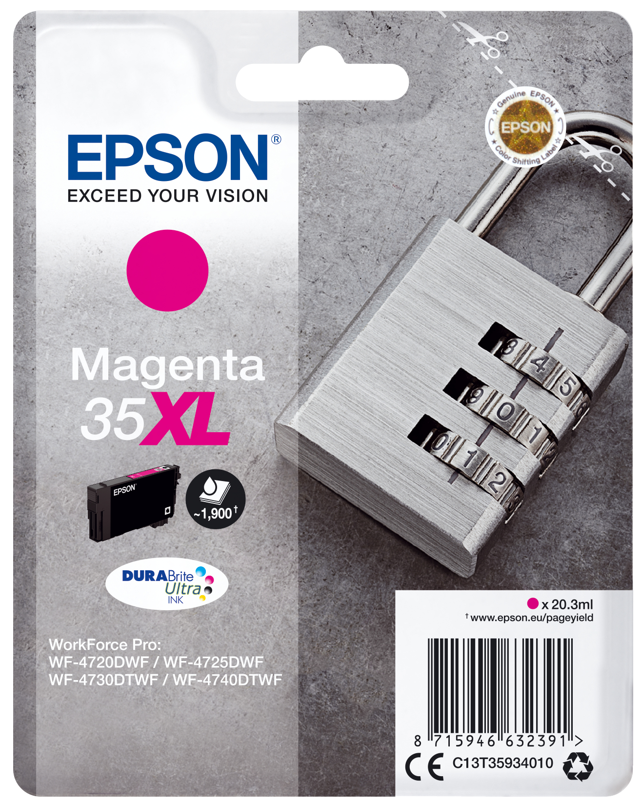 Epson 35XL - 20.3 ml - XL - Magenta - original