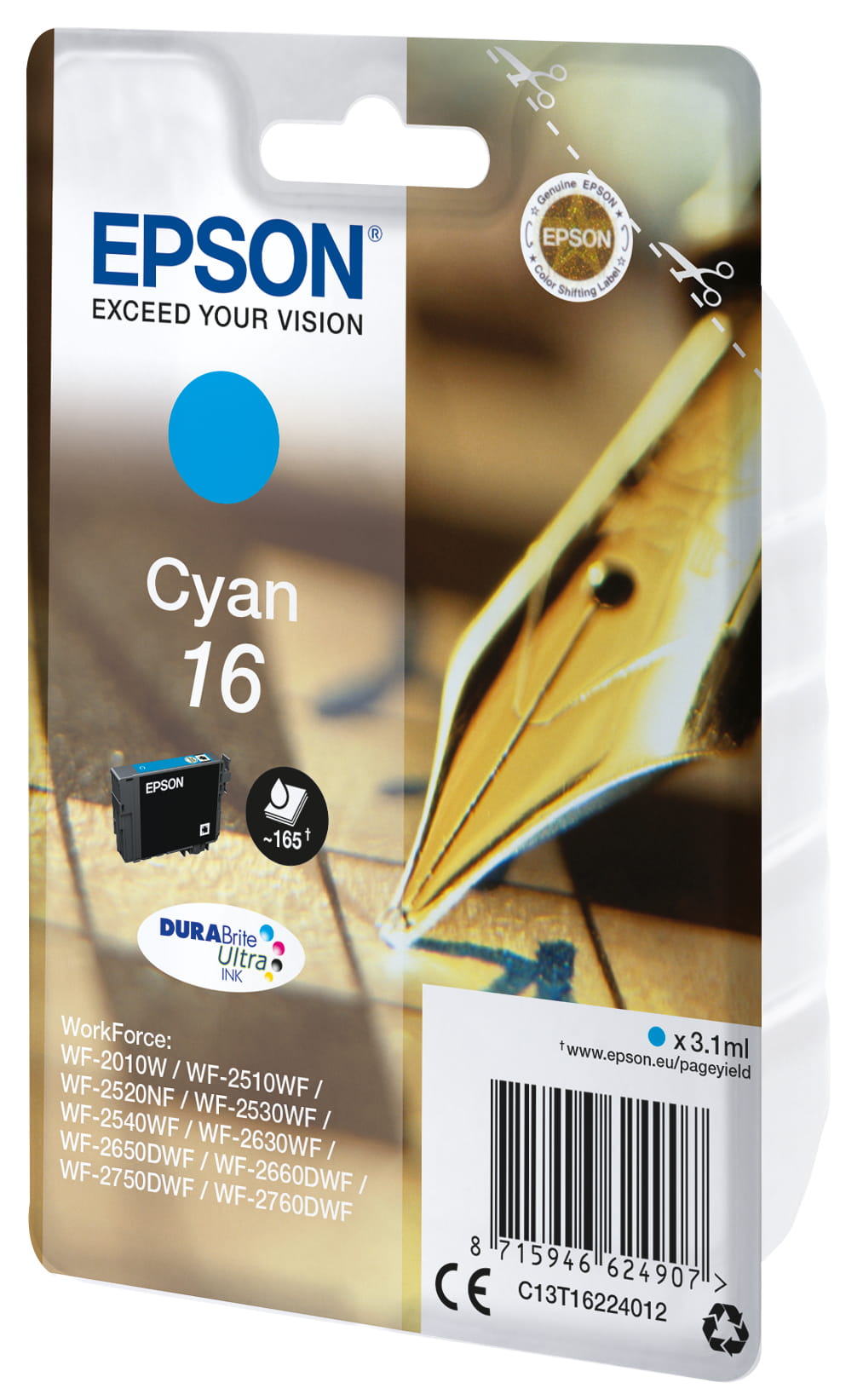 Epson 16 - 3.1 ml - Cyan - Original - Tintenpatrone