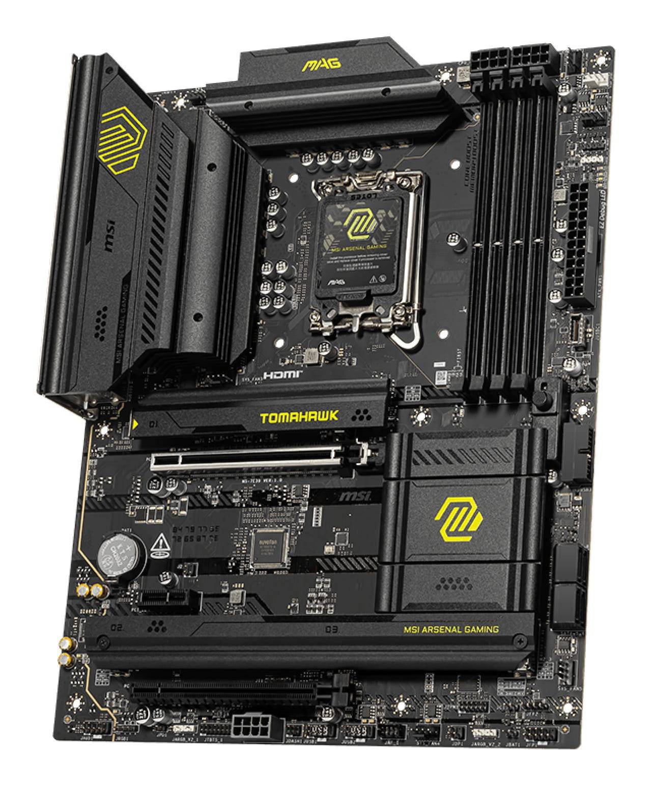 MSI MAG B860 TOMAHAWK WIFI - Motherboard - ATX - LGA1851 Sockel - B860 Chipsatz - USB4, USB 3.2 Gen 1, USB 3.2 Gen 2, USB-C 3.2 Gen2 - 5 Gigabit Ethernet, Wi-Fi 7, Bluetooth - Onboard-Grafik (CPU erforderlich)