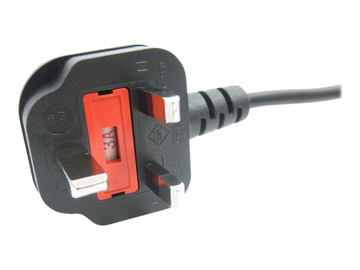 StarTech.com 1 m GB Laptop Ladekabel,  BS 1363 auf C5, 2,5A 250V, 18AWG, Notebook / Laptop Ersatzstromkabel, UK Laptop Netzteil Stromkabel, Kleeblatt/Mickey Mouse Netzkabel (PXTNB3SUK1M)