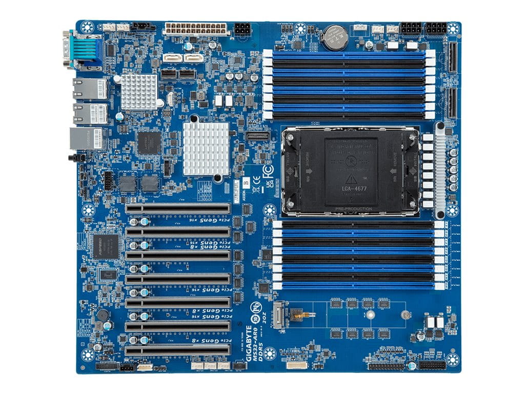 Gigabyte MS33-AR0 - 1.X/3.X - Motherboard - E-ATX