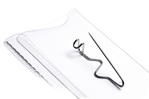 Durable Namensschild - für 40 x 75 mm - Clip, Magnet, Nadel - durchsichtig (Packung mit 25)