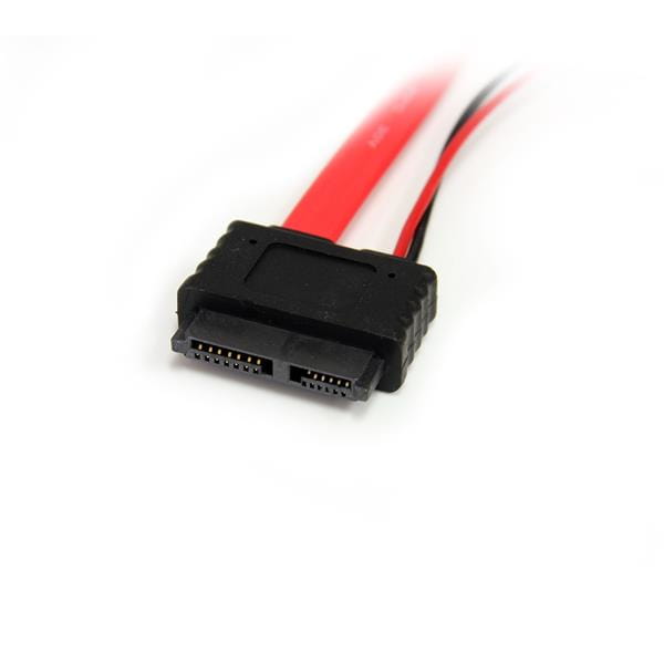 StarTech.com 30 cm Slimline SATA auf SATA mit LP4-Stromkabel / Adapter / Kombikabel - SATA-Kabel - Serial ATA 150/300/600 - Slimline SATA (W)